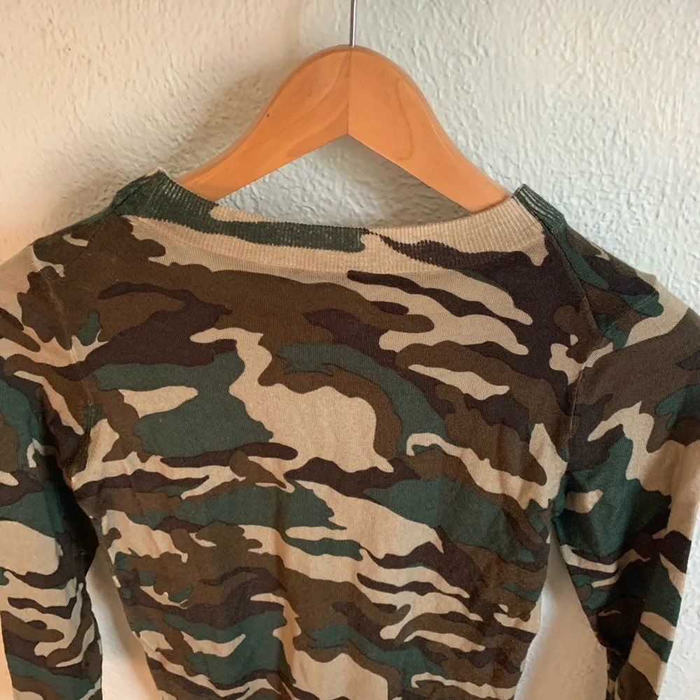 J. Crew lightweight merino wool camo sweater